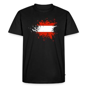 Autriche Drapeau autrichien - T-shirt Premium bio Homme - noir - Devant - Nico (187cm)