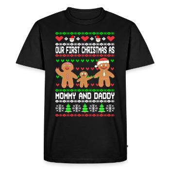First Christmas as a parent partner look Ugly - Men's Premium Organic T-Shirt - black - Front - Nico (187cm)