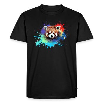 Red panda, graffiti, painting, panda bear, bear, colorful - Men's Premium Organic T-Shirt - black - Front - Nico (187cm)