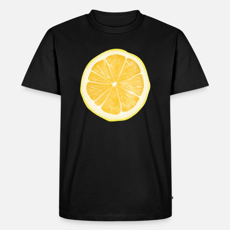 Lemon - Männer Premium Bio T-Shirt - Schwarz
