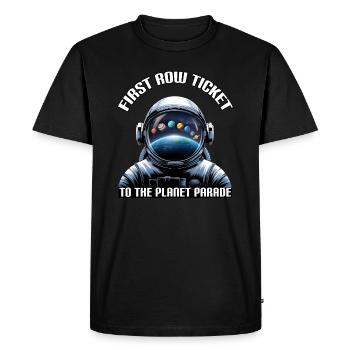 Billet de première rangée pour la parade des planètes - Astronaute - T-shirt Premium bio Homme - noir - Devant - Nico (187cm)