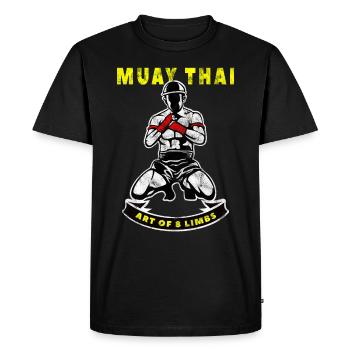 Muay Thai MMA - T-shirt Premium bio Homme - noir - Devant - Nico (187cm)