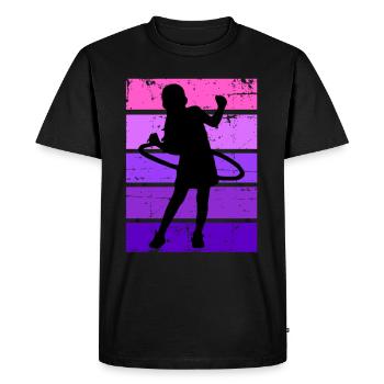 Hula Girl Pink - Men's Premium Organic T-Shirt - black - Front - Nico (187cm)