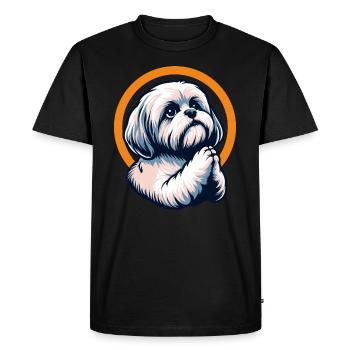 Cher Dieu Shih Tzu Prier - T-shirt Premium bio Homme - noir - Devant - Nico (187cm)