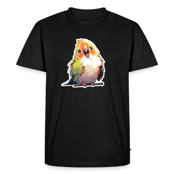 Parrots - Men's Premium Organic T-Shirt - black - Front - Nico (187cm)