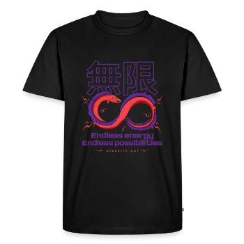 Anguille électrique - T-shirt Premium bio Homme - noir - Devant - Nico (187cm)