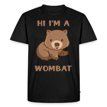 Je suis Un Wombat - T-shirt Premium bio Homme - noir - Devant - Nico (187cm)
