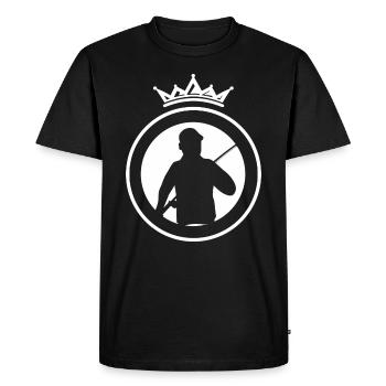 Pêcher - Fisherman - Pêche - T-shirt Premium bio Homme - noir - Devant - Nico (187cm)