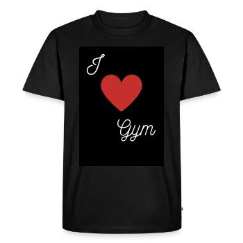 i love gym - Männer Premium Bio T-Shirt - Schwarz - Vorne - Nico (187cm)
