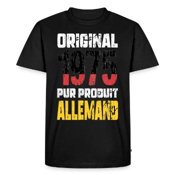 50th Anniversary - Original - 1975 - German - Men's Premium Organic T-Shirt - black - Front - Nico (187cm)