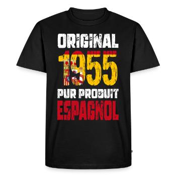 70th Anniversary - Original - 1955 - Spanish - Men's Premium Organic T-Shirt - black - Front - Nico (187cm)
