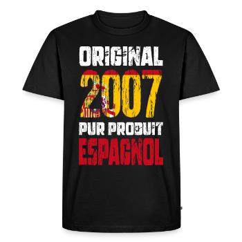18th Birthday - Original 2007 - Spanish - Men's Premium Organic T-Shirt - black - Front - Nico (187cm)