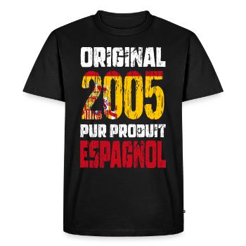 20th Anniversary - Original 2005 - Spanish - Men's Premium Organic T-Shirt - black - Front - Nico (187cm)