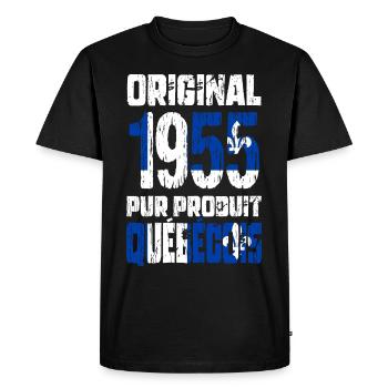 70th Anniversary - Original 1955 - Quebec - Men's Premium Organic T-Shirt - black - Front - Nico (187cm)