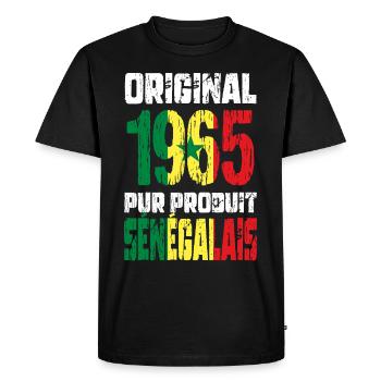 60th Birthday - Original 1965 - Senegalese - Men's Premium Organic T-Shirt - black - Front - Nico (187cm)