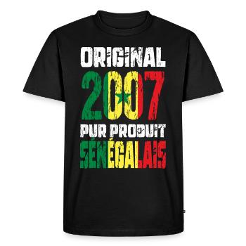 18th Birthday - Original 2007 - Senegalese - Men's Premium Organic T-Shirt - black - Front - Nico (187cm)