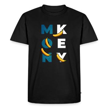 Monkey banana monkey monkey banana gift - Men's Premium Organic T-Shirt - black - Front - Nico (187cm)