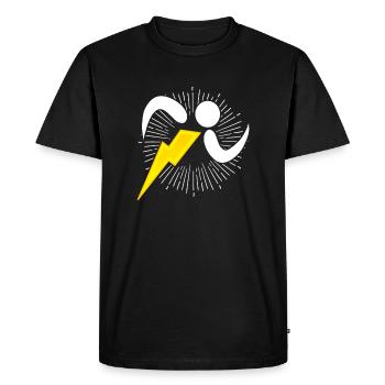 Jogging Courir Flash Flash Sport Cadeau - T-shirt Premium bio Homme - noir - Devant - Nico (187cm)