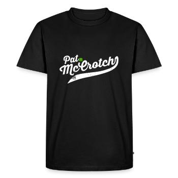 Pat McCrotch drôle de nom irlandais | Fête de la Saint-Patrick - T-shirt Premium bio Homme - noir - Devant - Nico (187cm)
