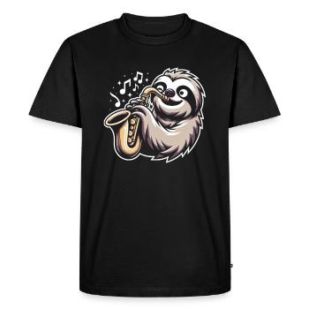 Saxophone - T-shirt Premium bio Homme - noir - Devant - Nico (187cm)