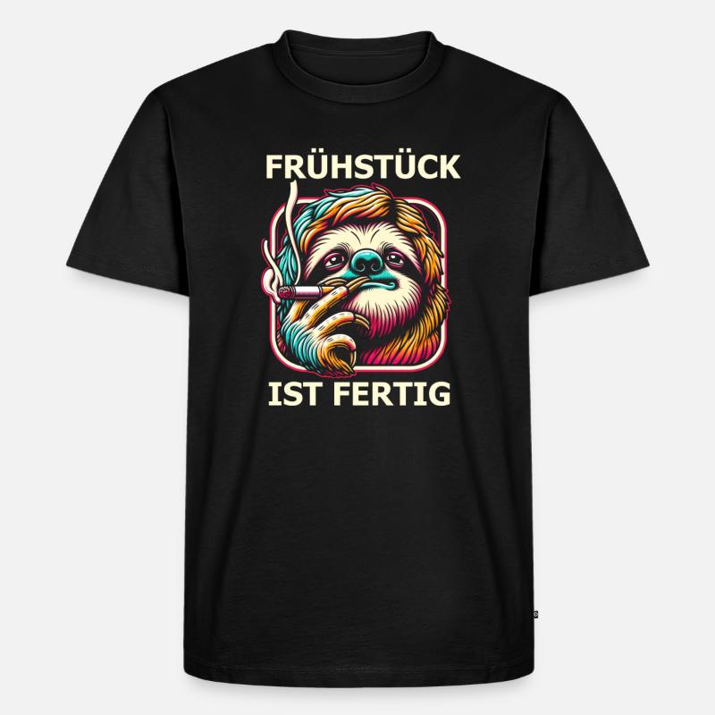 Rauchen Spruch Zigarette - Männer Premium Bio T-Shirt - Schwarz