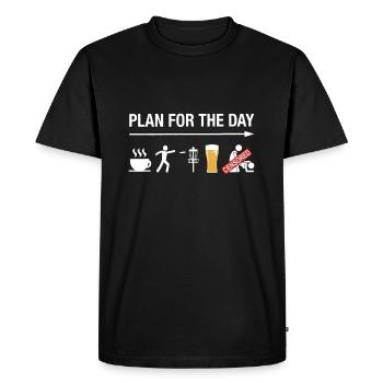 Disc Golf Panier Frisbee Golf Frolf Café Bière - T-shirt Premium bio Homme - noir - Devant - Nico (187cm)