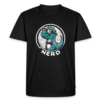 Nerd - T-shirt Premium bio Homme - noir - Devant - Nico (187cm)