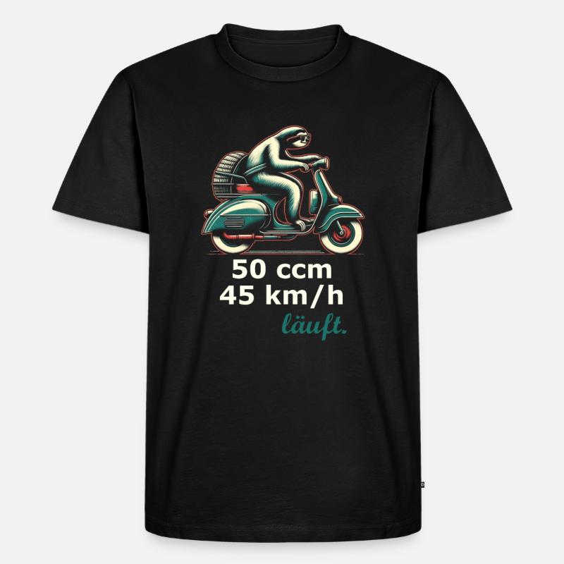 Faultier Roller - Männer Premium Bio T-Shirt - Schwarz