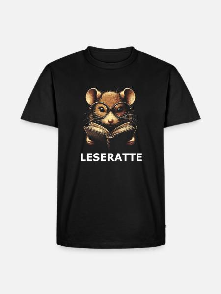 Leseratte - Männer Premium Bio T-Shirt - Schwarz