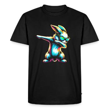 Dabbing Bunny - T-shirt Premium bio Homme - noir - Devant - Nico (187cm)
