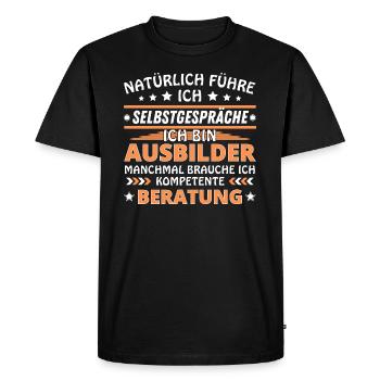 I Talk to Yourself - Instructor Edition - Men's Premium Organic T-Shirt - black - Front - Nico (187cm)