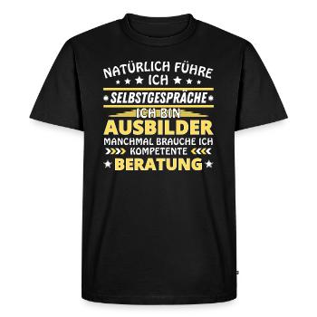 I Talk to Yourself - Instructor Edition - Men's Premium Organic T-Shirt - black - Front - Nico (187cm)