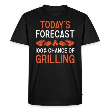 Griller Today's Forecast Grilling - Men's Premium Organic T-Shirt - black - Front - Nico (187cm)