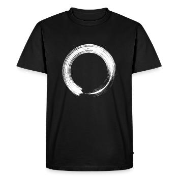 Circle design icon brush white - Men's Premium Organic T-Shirt - black - Front - Nico (187cm)