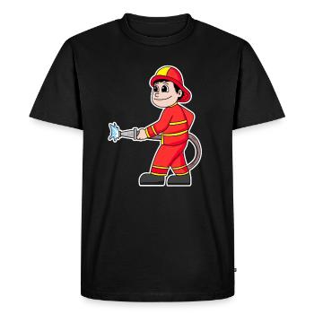 Sapeur pompier - T-shirt Premium bio Homme - noir - Devant - Nico (187cm)