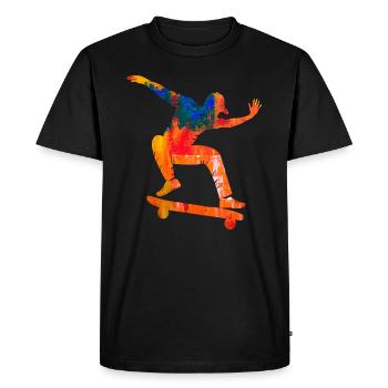 skateboard - Men's Premium Organic T-Shirt - black - Front - Nico (187cm)