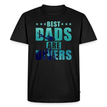 Plongeur Papa Meilleur Père Plongée - T-shirt Premium bio Homme - noir - Devant - Nico (187cm)