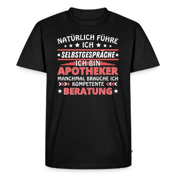 Je me parle à soi-même - Édition Apothicaire - T-shirt Premium bio Homme - noir - Devant - Nico (187cm)