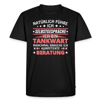 I'm Talking to Myself - Gas Station Attendant Edition - Men's Premium Organic T-Shirt - black - Front - Nico (187cm)