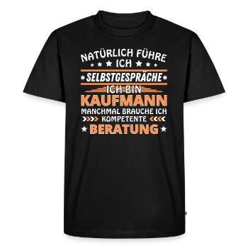 Je me parle à soi-même - Édition Kaufmann - T-shirt Premium bio Homme - noir - Devant - Nico (187cm)
