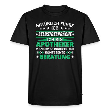 Je me parle à soi-même - Édition Apothicaire - T-shirt Premium bio Homme - noir - Devant - Nico (187cm)