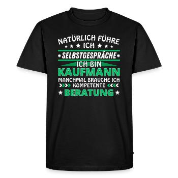 Je me parle à soi-même - Édition Kaufmann - T-shirt Premium bio Homme - noir - Devant - Nico (187cm)