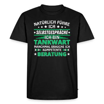 I'm Talking to Myself - Gas Station Attendant Edition - Men's Premium Organic T-Shirt - black - Front - Nico (187cm)
