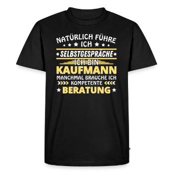 Je me parle à soi-même - Édition Kaufmann - T-shirt Premium bio Homme - noir - Devant - Nico (187cm)