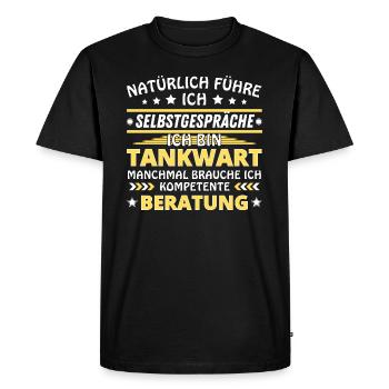 I'm Talking to Myself - Gas Station Attendant Edition - Men's Premium Organic T-Shirt - black - Front - Nico (187cm)