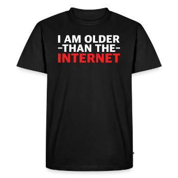 I'm older than the internet | funny sayings - Men's Premium Organic T-Shirt - black - Front - Nico (187cm)