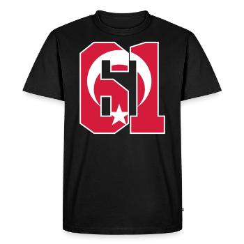 Trabzon 61 Drapeau de la Turquie - T-shirt Premium bio Homme - noir - Devant - Nico (187cm)