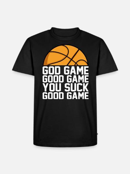 Gud spil godt spil du suger godt spil siger - Herre Premium økologisk T-shirt - sort