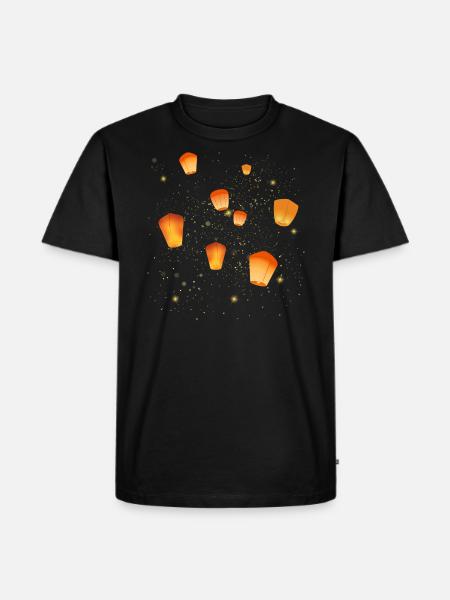 Sky Lanterns - Men's Premium Organic T-Shirt - black