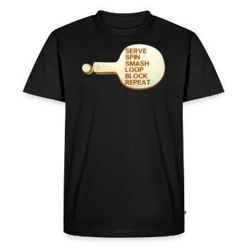 Table tennis - Men's Premium Organic T-Shirt - black - Front - Nico (187cm)
